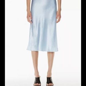 Aritzia Babaton Maroon Slip Skirt